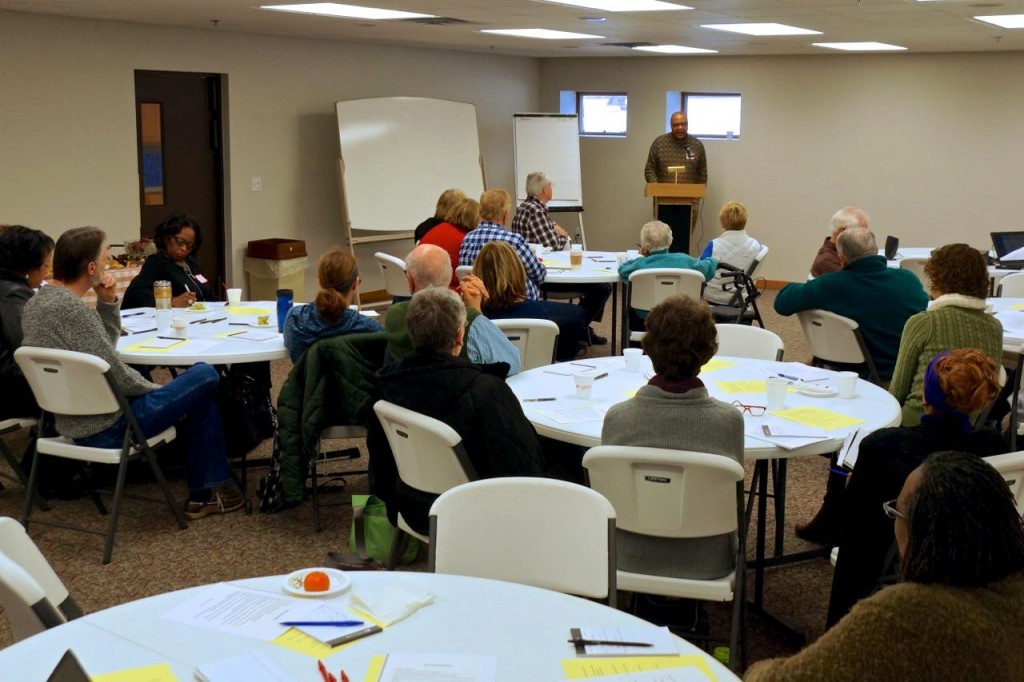 Photo taken at the anti-racism awareness/training at Faith Lutheran Church in Okemos, Michigan